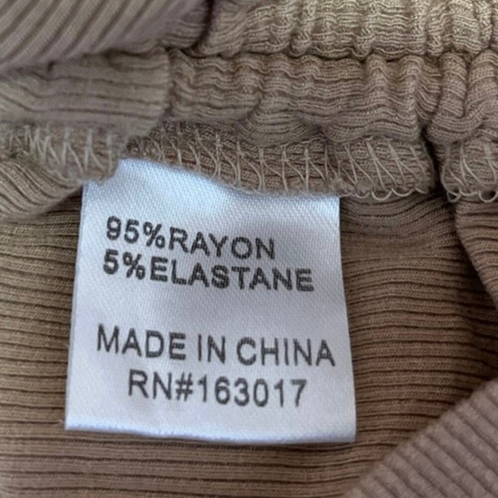 Princess Polly Noorie Brown Ruched Ties Long Sleeve Rib Knit Crop Sweater Top 4 - Picture 5 of 5